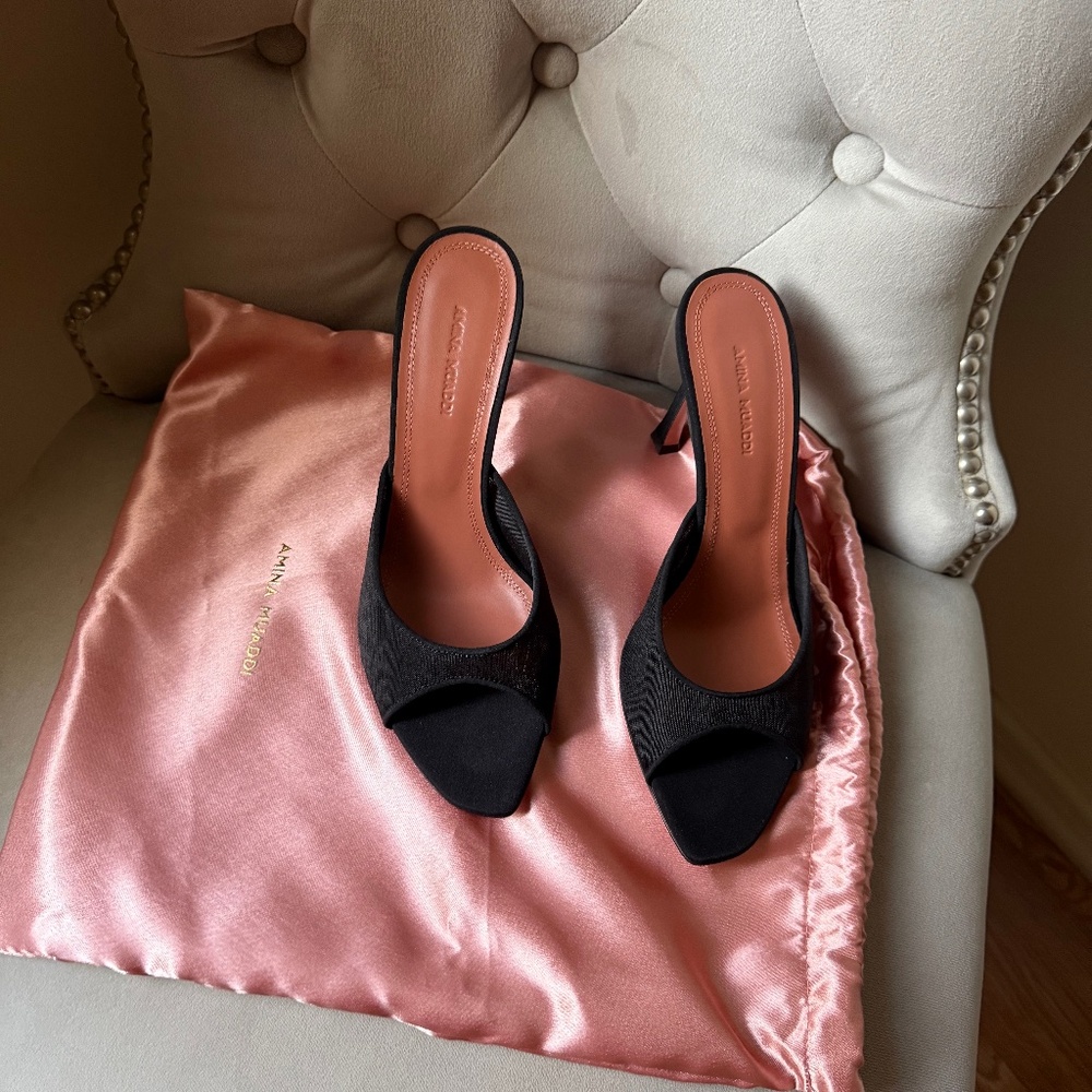 Amina Muaddi Alexa mesh NWT